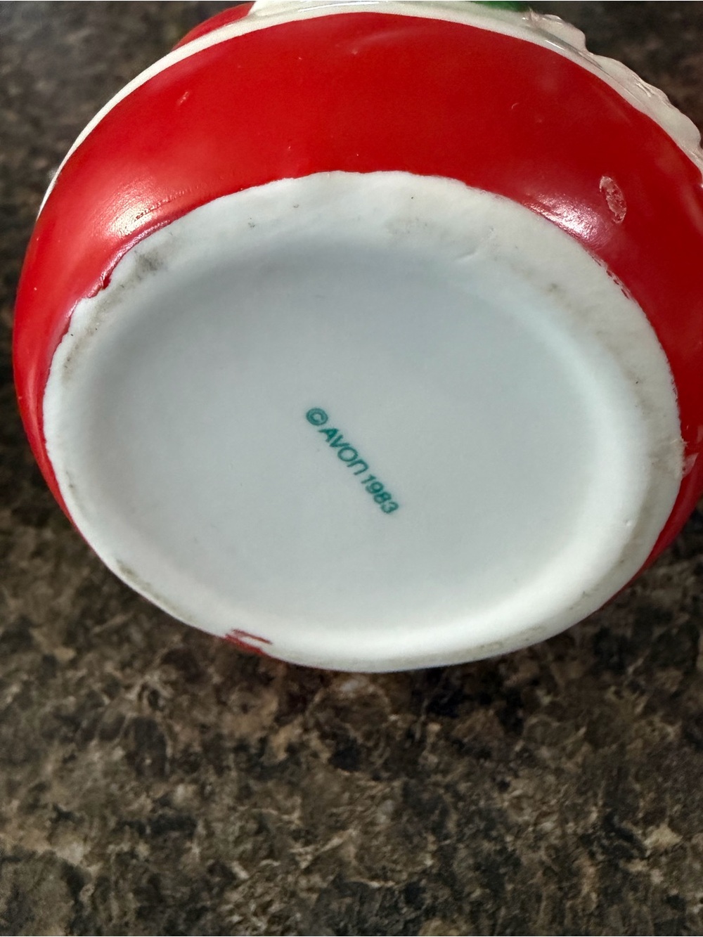 Vintage Avon Claus & Company Red and White Santa Creamer & Mrs. Claus Sugar Bowl - Picture 6 of 11